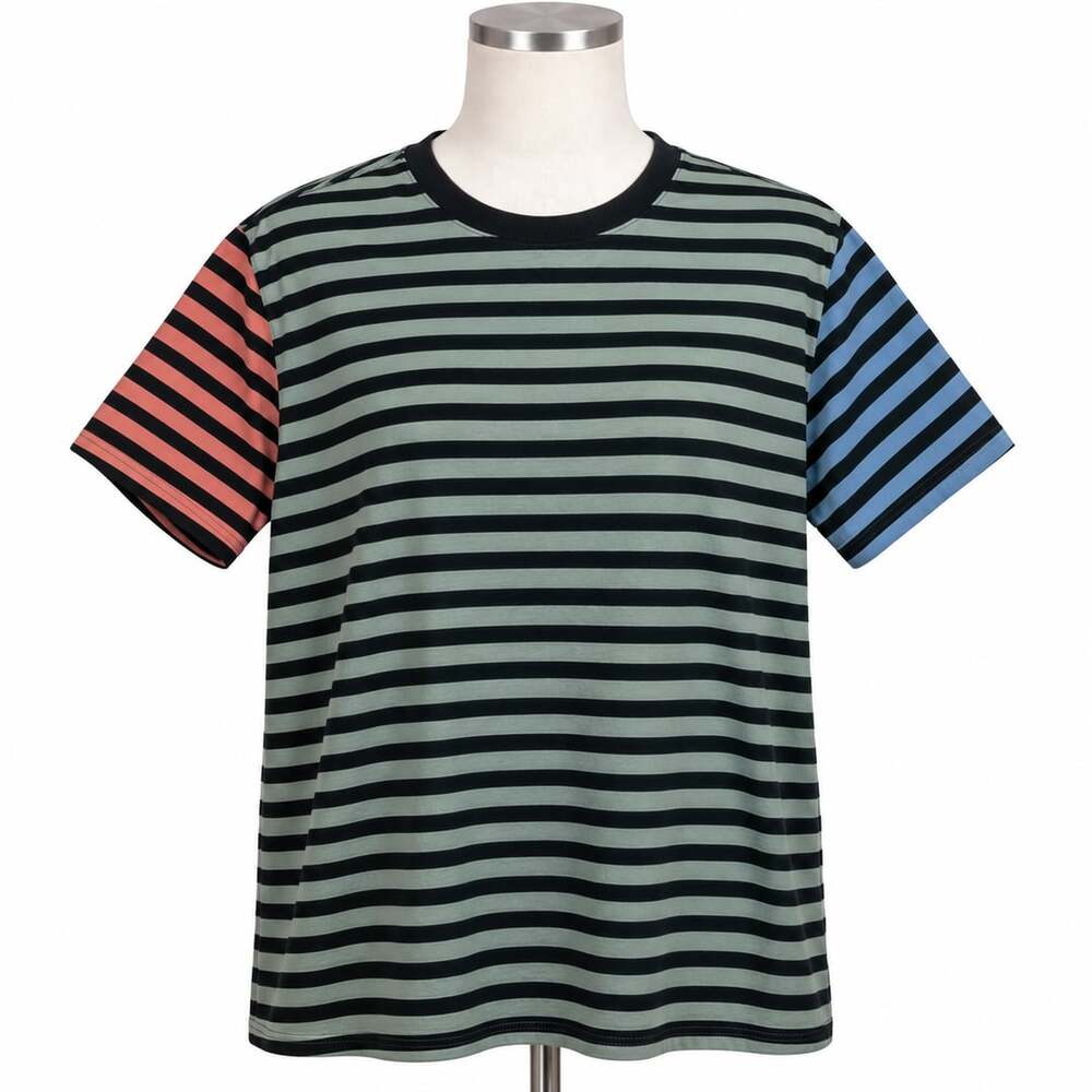 PacSun Los Angeles Men’s Large Striped Colorblock T-Shirt Made in USA